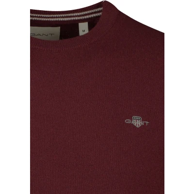Afbeelding van GANT Superfijne lamswol met C hals, Plumped Rood, 5XL