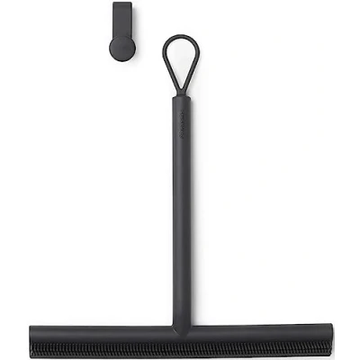 Afbeelding van ReNew douchewisser met deurhaak Dark Grey Brabantia