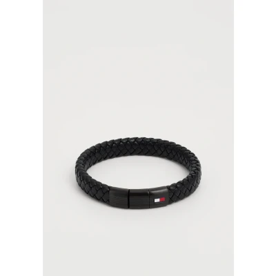 Afbeelding van Tommy Hilfiger Rounded Braided Armband, Heren, Maat: One Size, Black