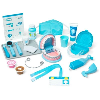 Afbeelding van Melissa &amp; Doug Tandartskit, Dokterset voor kinderen, Houten tandarts speelset, Kindertandarts speelgoed, Montessori 1 jaar, Baby Speelgoed 3 4 5 Cadeau jongens en meisjes