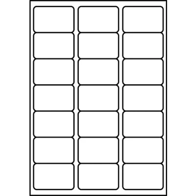 Afbeelding van SmithPackaging A4 zelfklevende adreslabels, 21 etiketten per vel, 100 vellen, 63,5 x 38,1 mm 2100