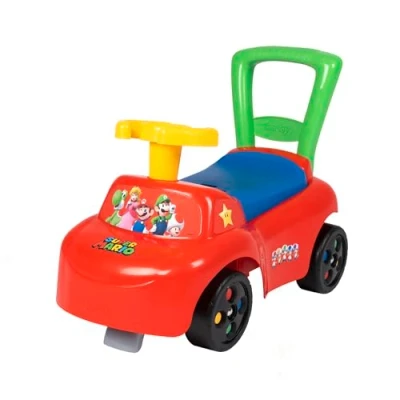 Afbeelding van Smoby Super Mario Loopauto Ergonomisch chassis Anti kiepremmen Stuurwiel Meeloopfunctie Vanaf 10 maanden Gemaakt in Frankrijk