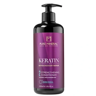 Afbeelding van Pure Mineral Conditioner met Keratine voor Zacht en Sterk Haar Ontwarrend, Voedend, Anti Frizz Zonder sulfaten, parabenen, petrolaten 500ml