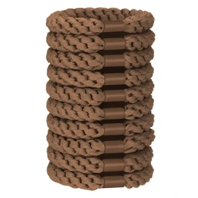 Afbeelding van JessLab Haarelastieken Set, 10 Stuks Zachte Elastische Haarbanden voor Vrouwen, Geen Schade Haarbanden, Ponytail Houder, Rekbare Meisjes en Dames, Bruin