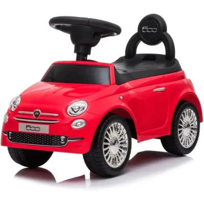 Afbeelding van Fiat 500 Loopauto Rood Hoogwaardige Afwerking Inclusief Opbergruimte Stevige Rugleuning
