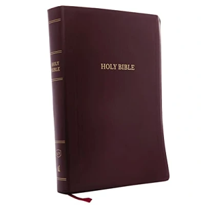 Afbeelding van KJV Holy Bible: Super Giant Print with 43,000 Cross References, Burgundy Leather look, Red Letter, Comfort Print: King James Version: Bible, Version