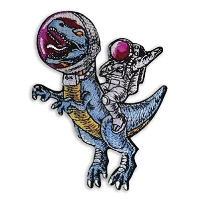 Afbeelding van BPA Patch om op te strijken, Dinosaurus patches, strijkpatch,strijkplaatje, opstrijkbare patches,grappige opstrijkbaar applicatie