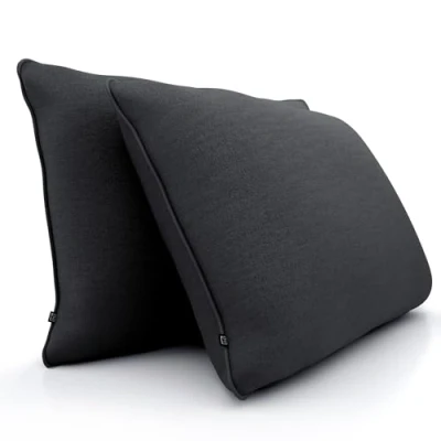 Afbeelding van Moderne Sofa Kussenset 40x60 met zachte OEKO TEX Katoenen Hoes Comfortabel sierkussen medium harde kussen vulling Perfect als decoratief rugkussen Premium sofakussen van DYNMC YOU Anthraciet