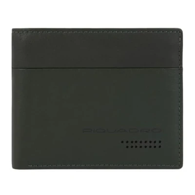 Afbeelding van PIQUADRO Urban Men&#039;s Wallet Removable Document Facility RFID Green Forest