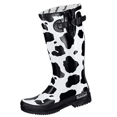 Afbeelding van Bockstiegel dames rubberlaarzen koe, zwart, 36 EU