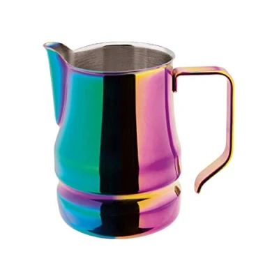 Afbeelding van ILSA Evolution melkkannetje voor cappuccino en melk, soort roestvrij staal 18/10, regenboogkleuren, kopjes 6, inhoud 50 cl