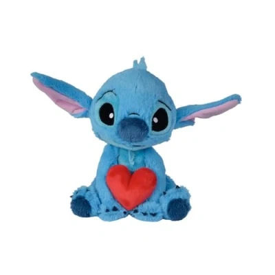 Afbeelding van Simba Disney Stitch knuffeldier met hart, 25 cm, zacht en aangenaam materiaal, authentiek officieel product, geschikt vanaf de eerste maanden van het leven, 6315876995X12