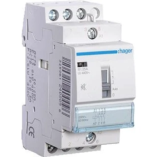 Afbeelding van Hager magneetschakelaar 25a met handbediening 2 maak s 230vac erc625s