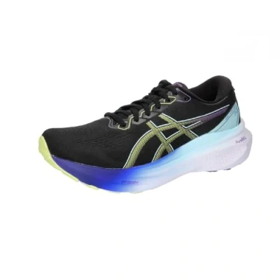 Afbeelding van Asics Gelkayano 30 Stabiliteit hardloopschoenen, Dames, Maat: 38, Black/glow yellow Textiel/ synthetisch