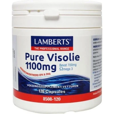 Afbeelding van Lamberts Pure Visolie 1100mg Omega 3, 120 capsules