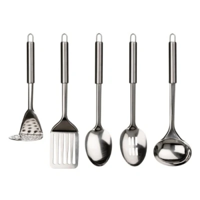 Afbeelding van Premier Housewares Keukenset 5 Stuks Kookgerei Set Gereedschap Rvs Koken Keukengerei 34x12x11.8 cm