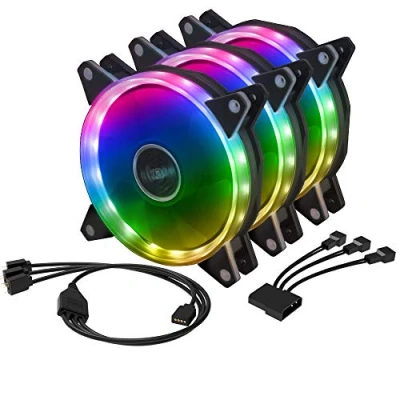 Afbeelding van Akasa VEGAS AR7 Computer behuizing Koelplaat/radiatoren 12 cm Zwart, Transparant 3 stuk(s)