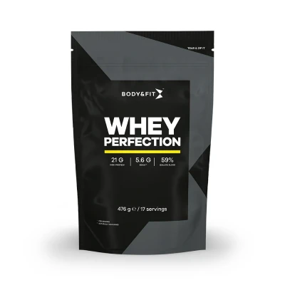 Afbeelding van 4x Body&amp;Fit Whey Perfection Strawberry Milkshake 476 gr