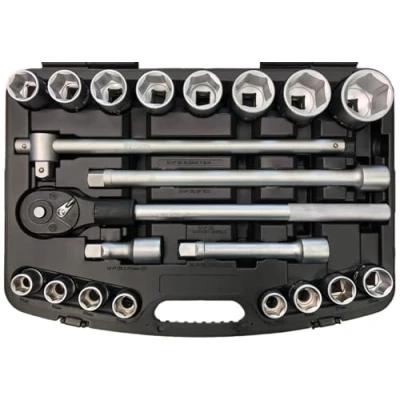 Afbeelding van SW Stahl 07660L dopsleutelset I 21 delig 3/4 inch gereedschapskoffer industriële kwaliteit