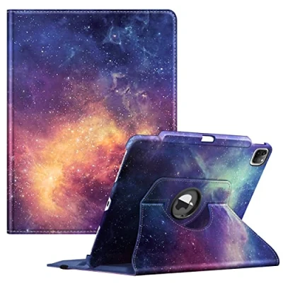 Afbeelding van Fintie Hoes voor iPad Pro 12.9 2021 5e Generatie/iPad 4e Gen 2020/3e 2018 360 Graden Verstelbare Beschermhoes Vover met Potloodhouder, Auto Sleep/Wake, Galaxy