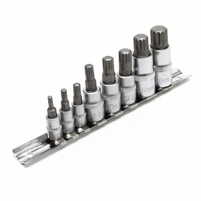 Afbeelding van Doppenset XZN mutli tand 8 delige set M4 M16 dopsleutels