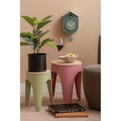 Afbeelding van Leitmotiv Kruk Double Funky Lichtroze Ø24cm Scandinavisch