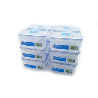 Afbeelding van Lock&amp; Lock HPL811 voorraaddozen en vershouddozen, inhoud 0,6 l, luchtdicht waterdicht, opbergdoos, met 4 voudige kliksluiting, set van 12