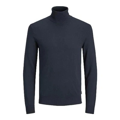 Afbeelding van Mann JACK &amp; JONES Dunne Coltrui Gebreide Trui Klassieke Ronde Hals Sweater Lange Mouw Basis JJEEMIL., Colour:Dark Blue, Size:XL