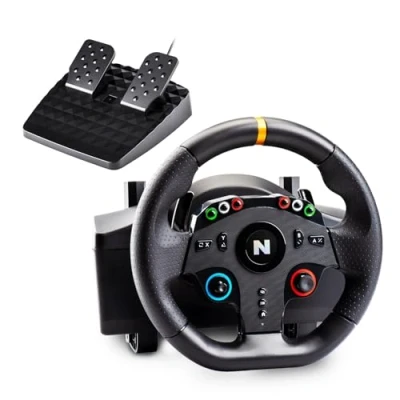Afbeelding van NiTHO Drive Pro One gaming racestuur met aparte shifter en vloerpedalen, stuur voor pc, PS4, Xbox One, Series XS, schakelaar, 270 graden Zero Dead Zone Driving Car Simulator