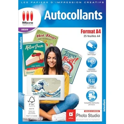 Afbeelding van Autocollant A4 (25) 2880 dpi: Format