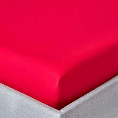 Afbeelding van Homescapes hoeslaken rood, draaddichtheid 200, 180 x 200 cm