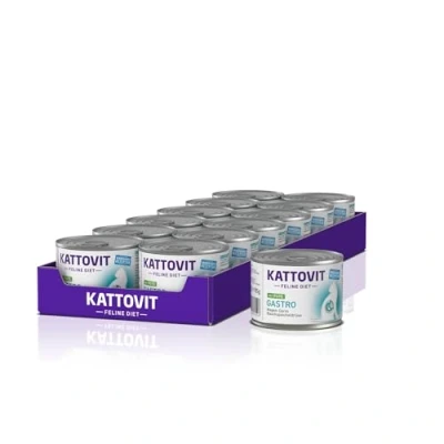 Afbeelding van 6x185g Gastro Kalkoen Kattovit Kattenvoer