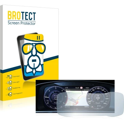 Afbeelding van BROTECT Screenprotector voor Volkswagen Golf 7 Facelift (2016 2019) Active Info Display 12.3&quot; Folie Beschermfolie Beschermglas transparant