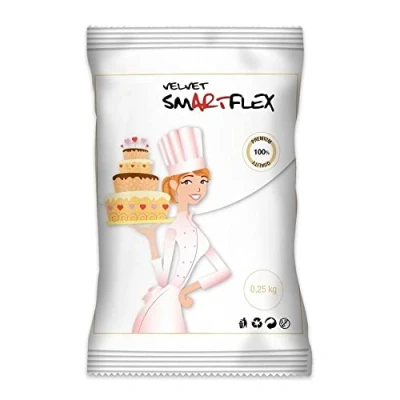 Afbeelding van SmartFlex Fondant Wit Velvet Vanille 250g