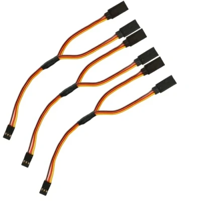 Afbeelding van Servo Y verlengkabel V kabel verlenging verdeler splitter compatibel met JR Futaba Robbe Graupner Hitec 15cm 22AWG RC (3 stuks)