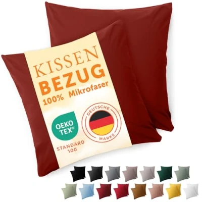 Afbeelding van Blumtal Kussensloop Microvezel Kussenhoes 40 x cm Aurora Red Met Rits Set van 2