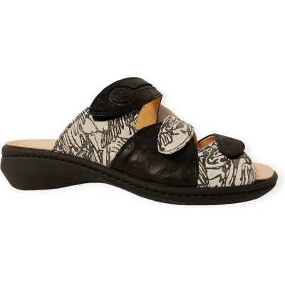 Afbeelding van Think! Slipper Camilla 3 000078 0050 Zwart Wit Combi