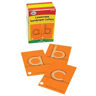 Afbeelding van DIDAX Schuurpapier letters, Kleine Cardstock, Multi kleuren, 4 1/4 X 2 5/8&quot;