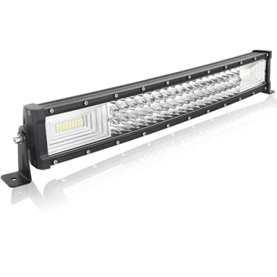 Afbeelding van AUXTINGS 22 inch 56 cm 270W gebogen drievoudige rij 7D led werkbalk Spot Flood Combo Beam DC 12V 24V 6000k offroad voertuigen 4x4 atvs utvs