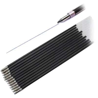 Afbeelding van 12 stuks 0,7 mm zwart blauw rode balpen vullingen.