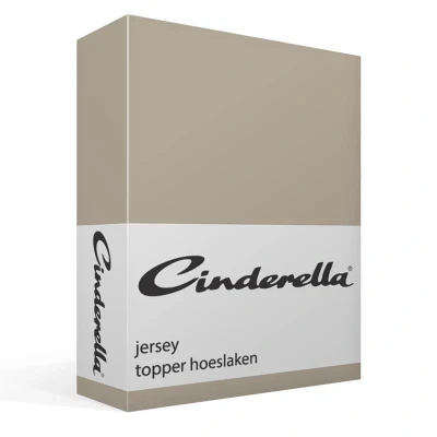 Afbeelding van Jersey Topper Hoeslaken Cinderella Taupe 160 x 200/210 cm