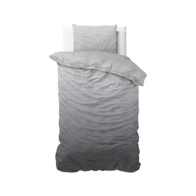 Afbeelding van Dekbedovertrek 2 Persoons 200x200 Dreamhouse Flanel Grijs Inclusief Kussenslopen