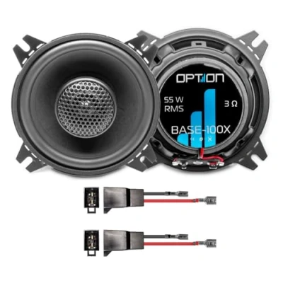 Afbeelding van Option luidspreker 10cm compatibel met VW T4 Transporter/Multivan, plug &amp; play 2 weg coaxiaal