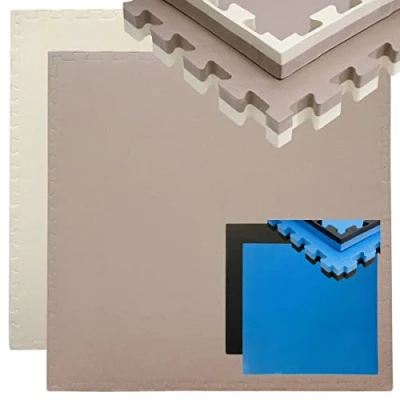 Afbeelding van Vloerbeschermingsmat 90x90cm 40mm dik Trainingsmat Uitbreidbaar fitnessmatje