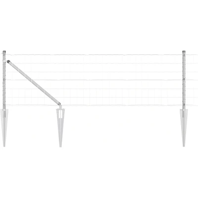 Afbeelding van vidaXL Eurohek met 7 puntpalen 0.8x10 m Gegalvaniseerd staal