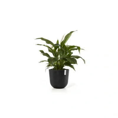 Afbeelding van Ecopots Oslo 45 cm donker grijs planten/bloembak pot