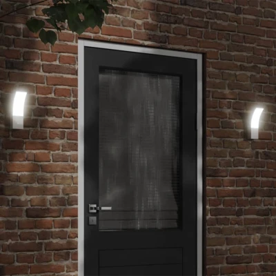 Afbeelding van Buitenwandlamp LED gegoten aluminium wit