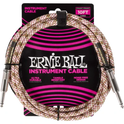 Afbeelding van Ernie Ball 6426 Braided Emerald Argyle instrumentkabel 3 meter