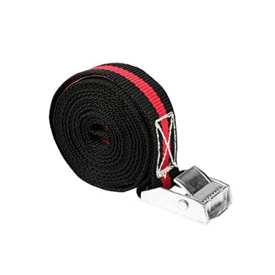 Afbeelding van LAS 10319 Spanband met klemsluiting ca. 3 m x 2,5 cm,zwart/rood
