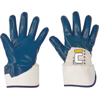 Afbeelding van Cerva FERA handschoen half gedipt nitril 01070045 12 stuks Blauw 10